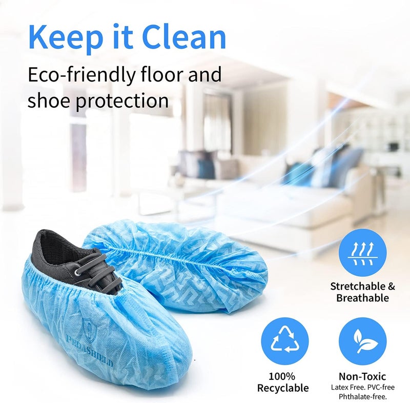 PedaShield Store 22 Premium XL Booties -Thick Extra Large Disposable Boot & Shoe Covers, Non Slip Water Resistant Foot Protectors, Construction Durable 42GSM for Indoors Outdoors, Up to US Men 13, Women 15 - Image 5